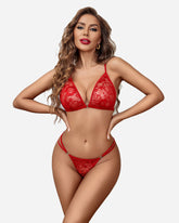 Halter Lace Bra and Panty Set